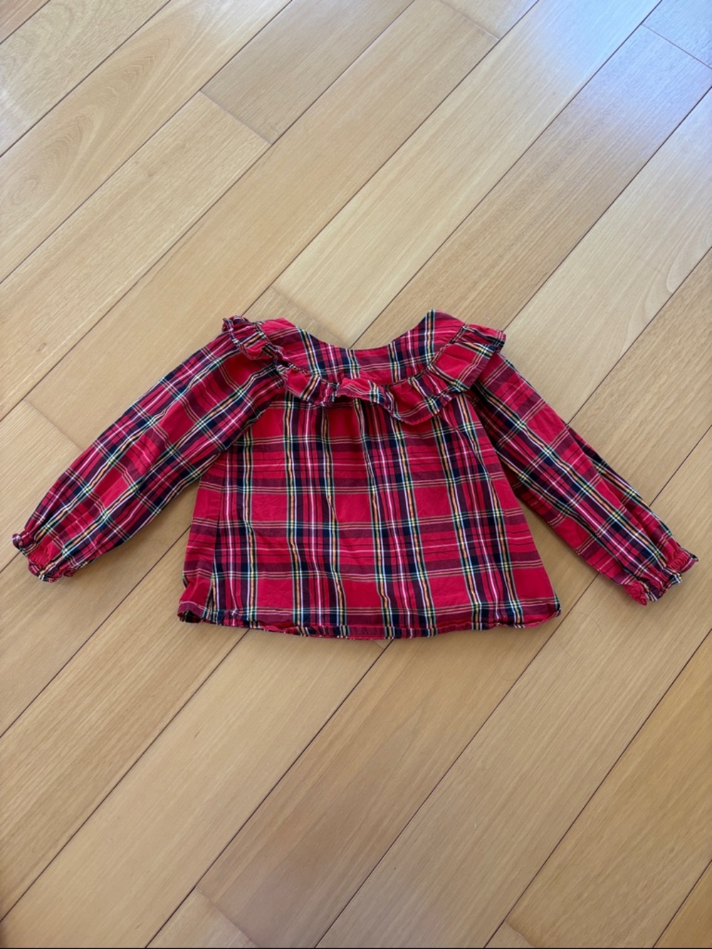 Jcrew tartan girls shirt